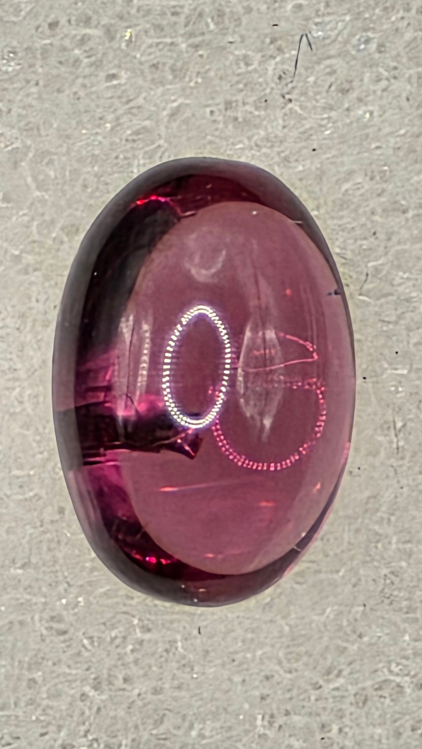 6x4mm Oval Raspberry Pink Rhodolite Garnet Cabochon