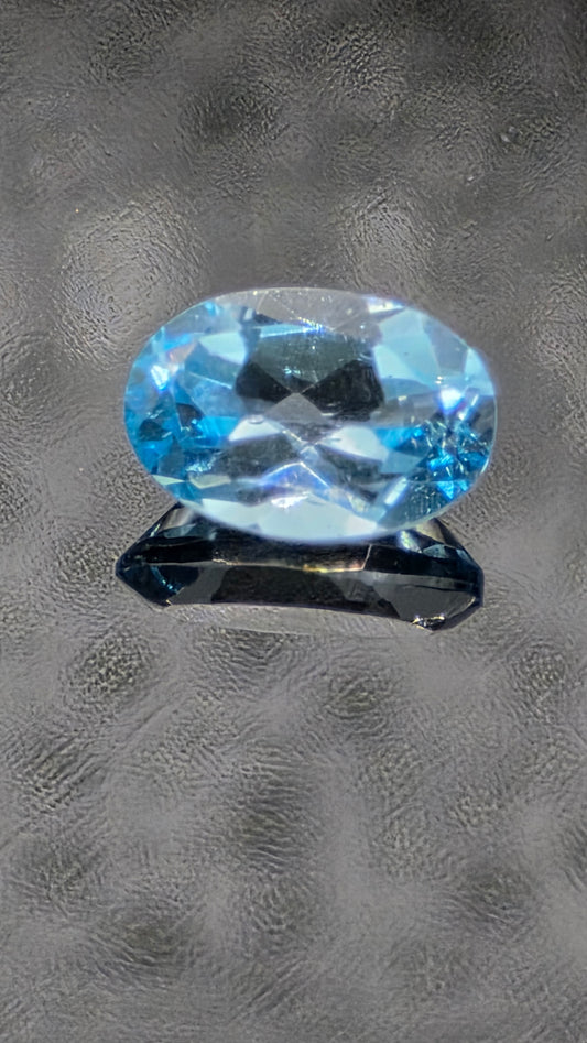 6x4mm Oval Facet - Blue Topaz