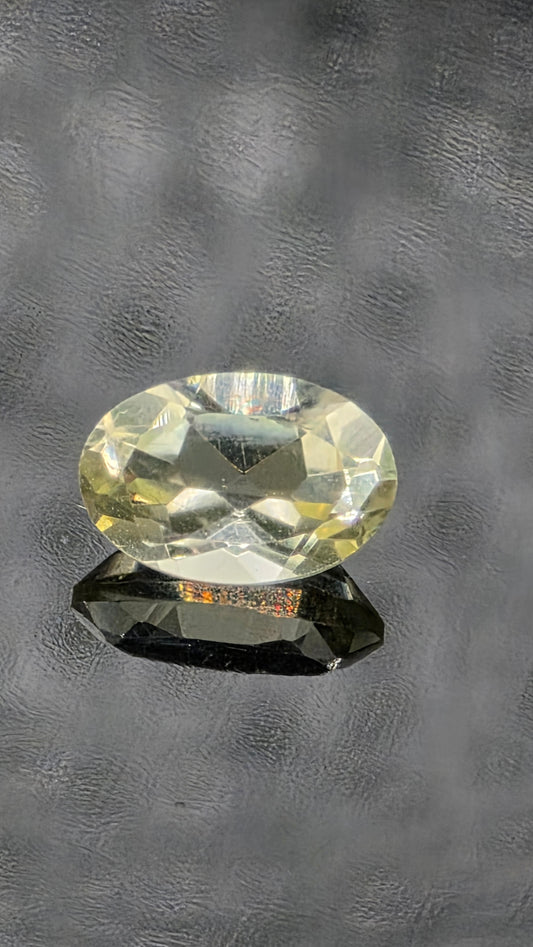 6x4mm Oval Facet - Green Gold Lemon Quartz