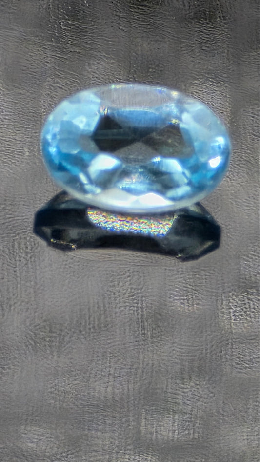 6x4mm Oval Facet - Sky Blue Topaz