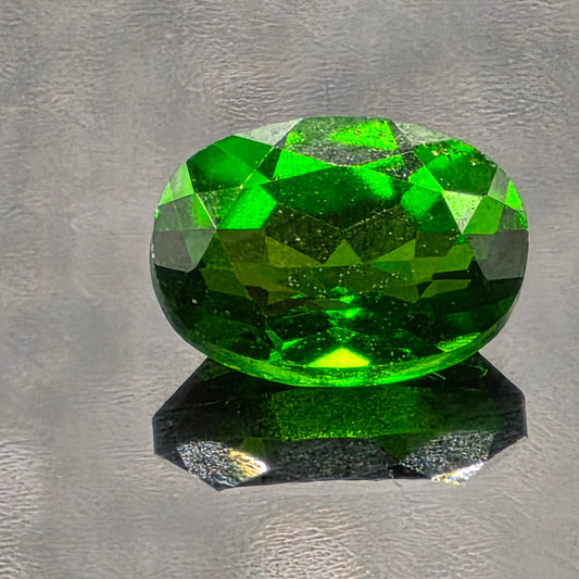 6x4mm Facet - Chrome Diopside