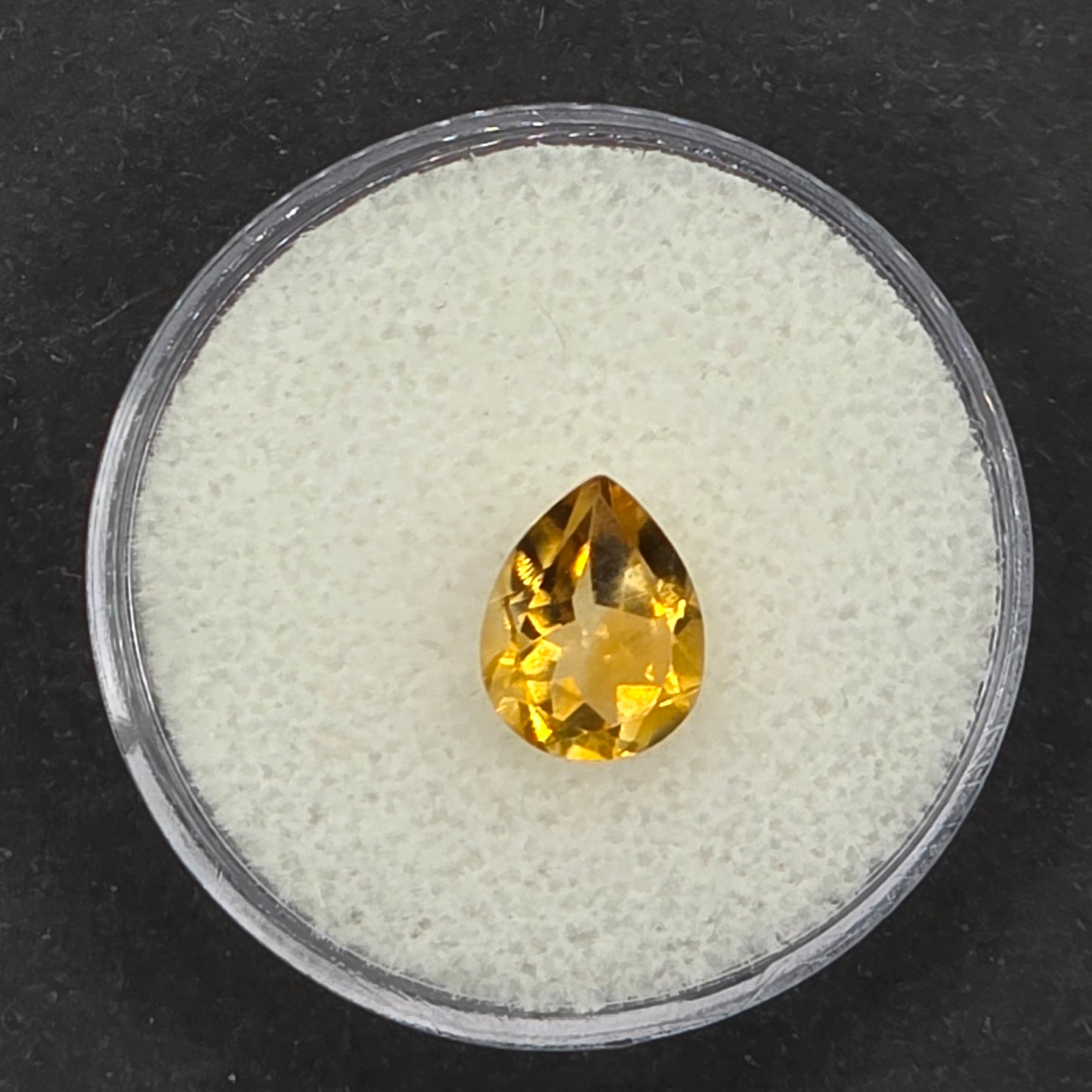9x7mm Pear Facet Golden Yellow Citrine