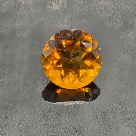 6mm Facet Fire Madeira Golden Orange Citrine