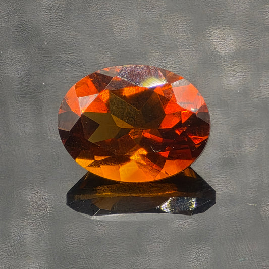 9x7mm Facet  Madeira Orange Red Citrine