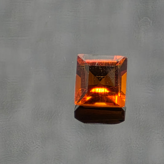 3mm  Square Facet -Madeira Orange Citrine