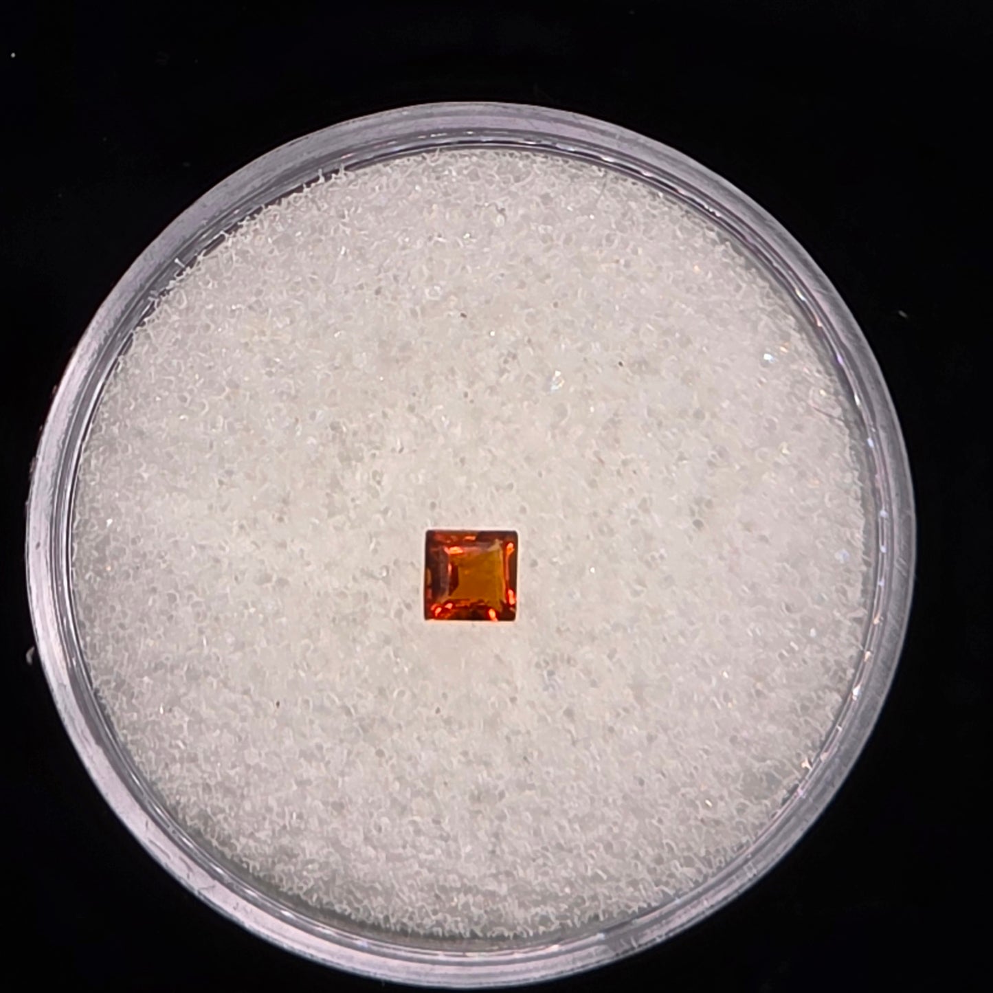 3mm  Square Facet -Madeira Orange Citrine