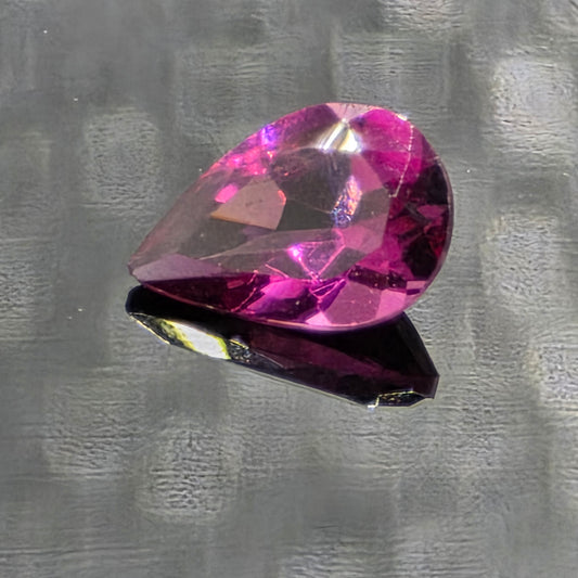 6x4mm Pear Facet- Raspberry Pink Rhodolite Garnet