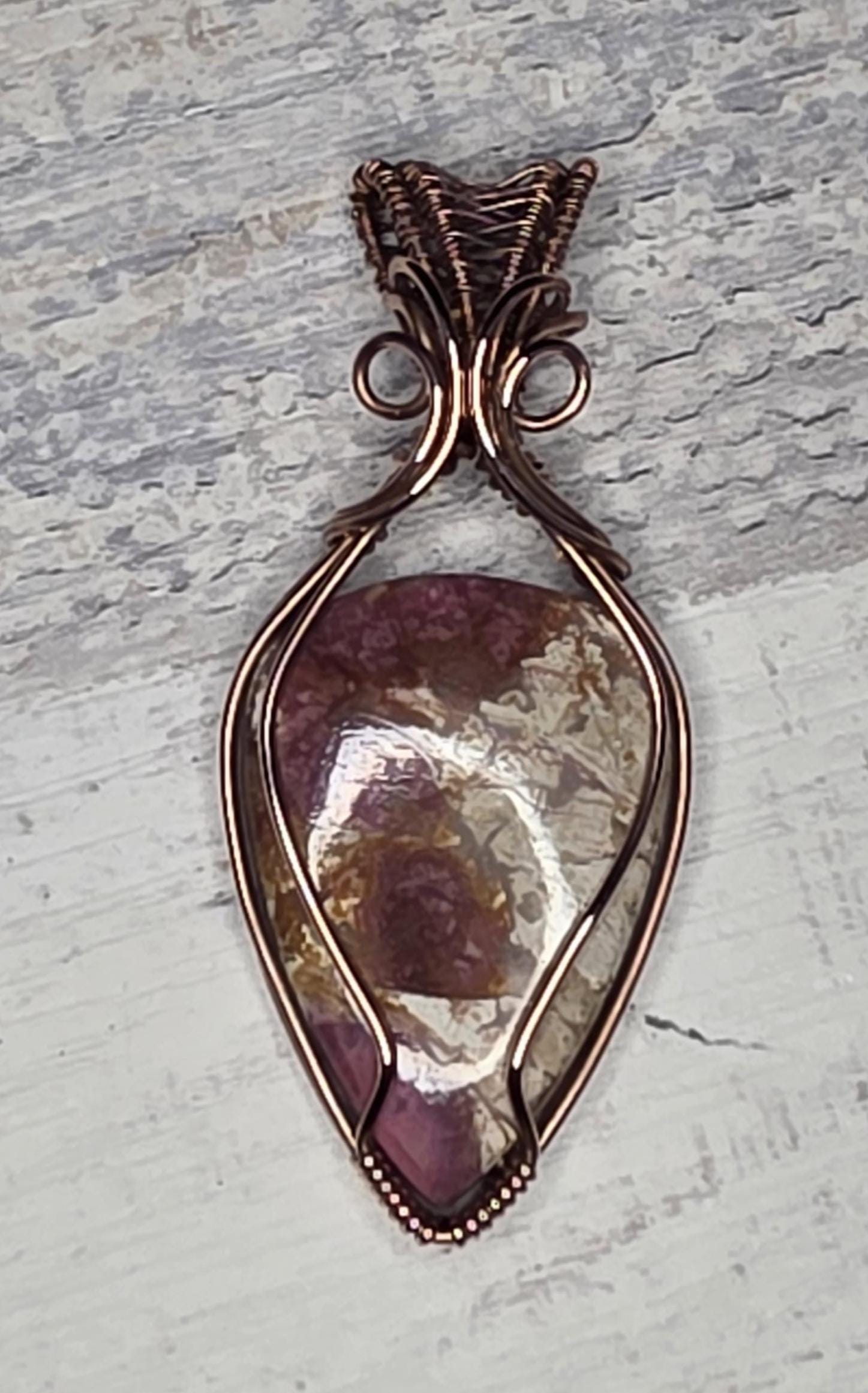 Copper Wrapped Cobaltoan Pendant