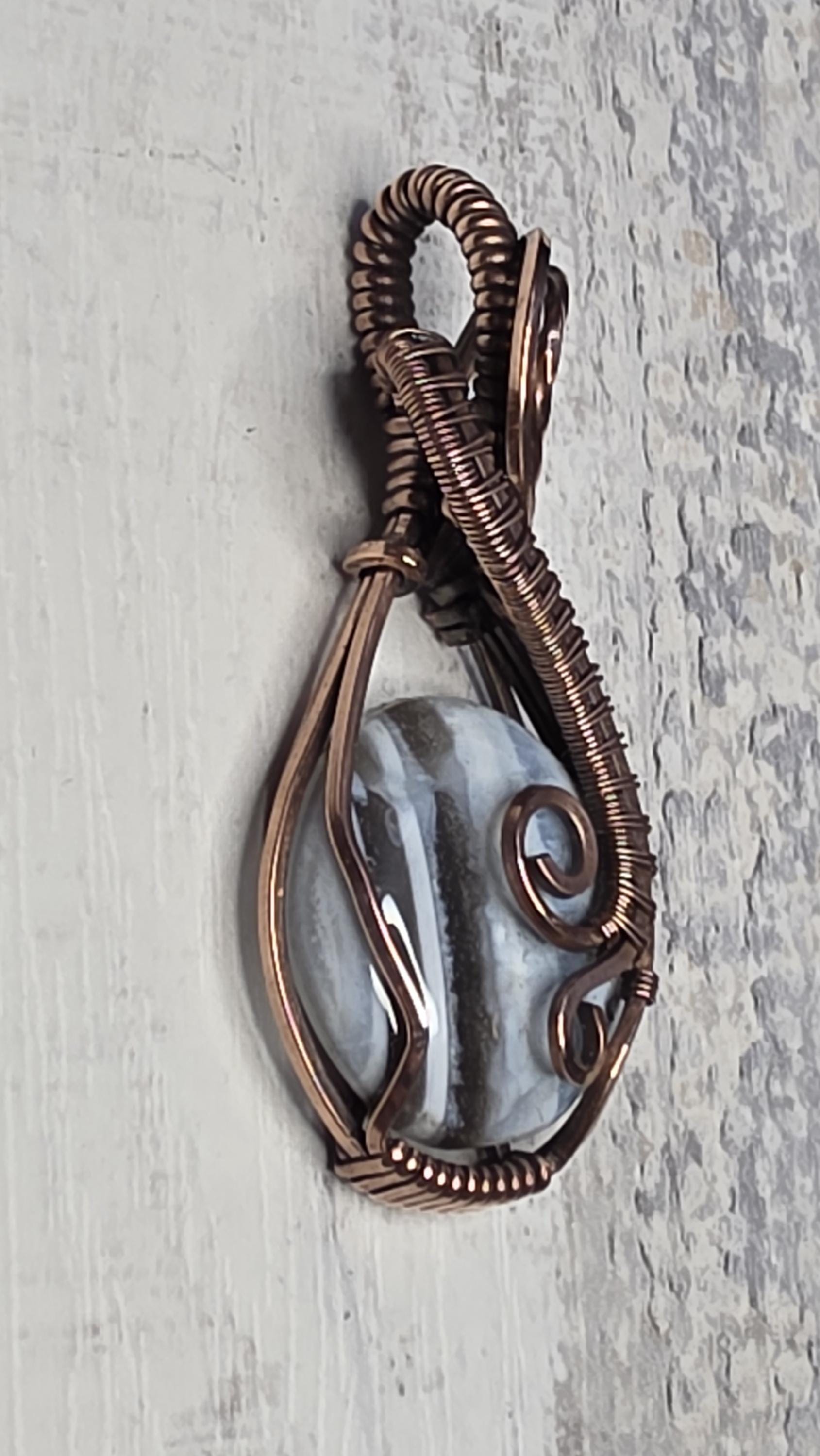 Oawihee Opal Copper Wrapped Pendant