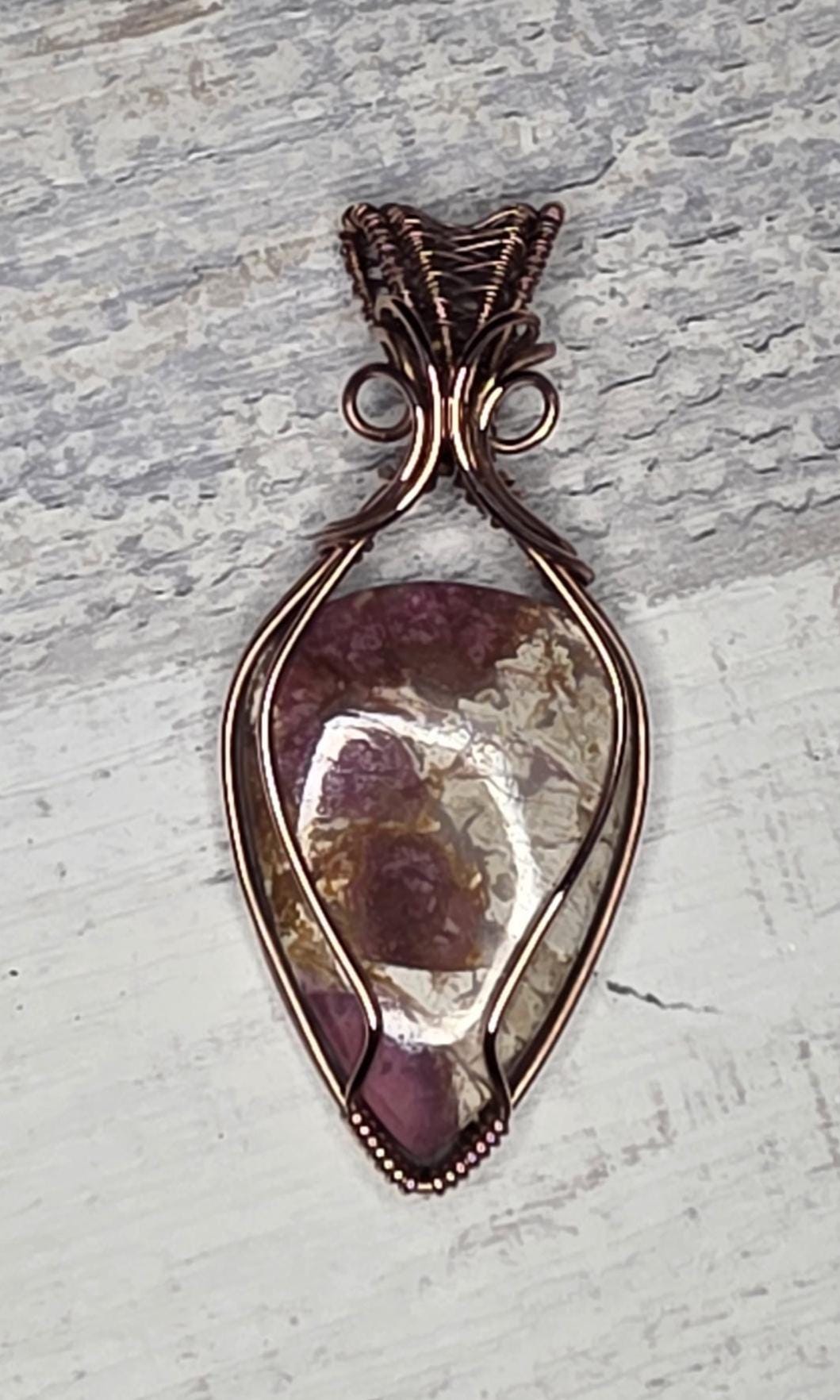 Copper Wrapped Cobaltoan Pendant