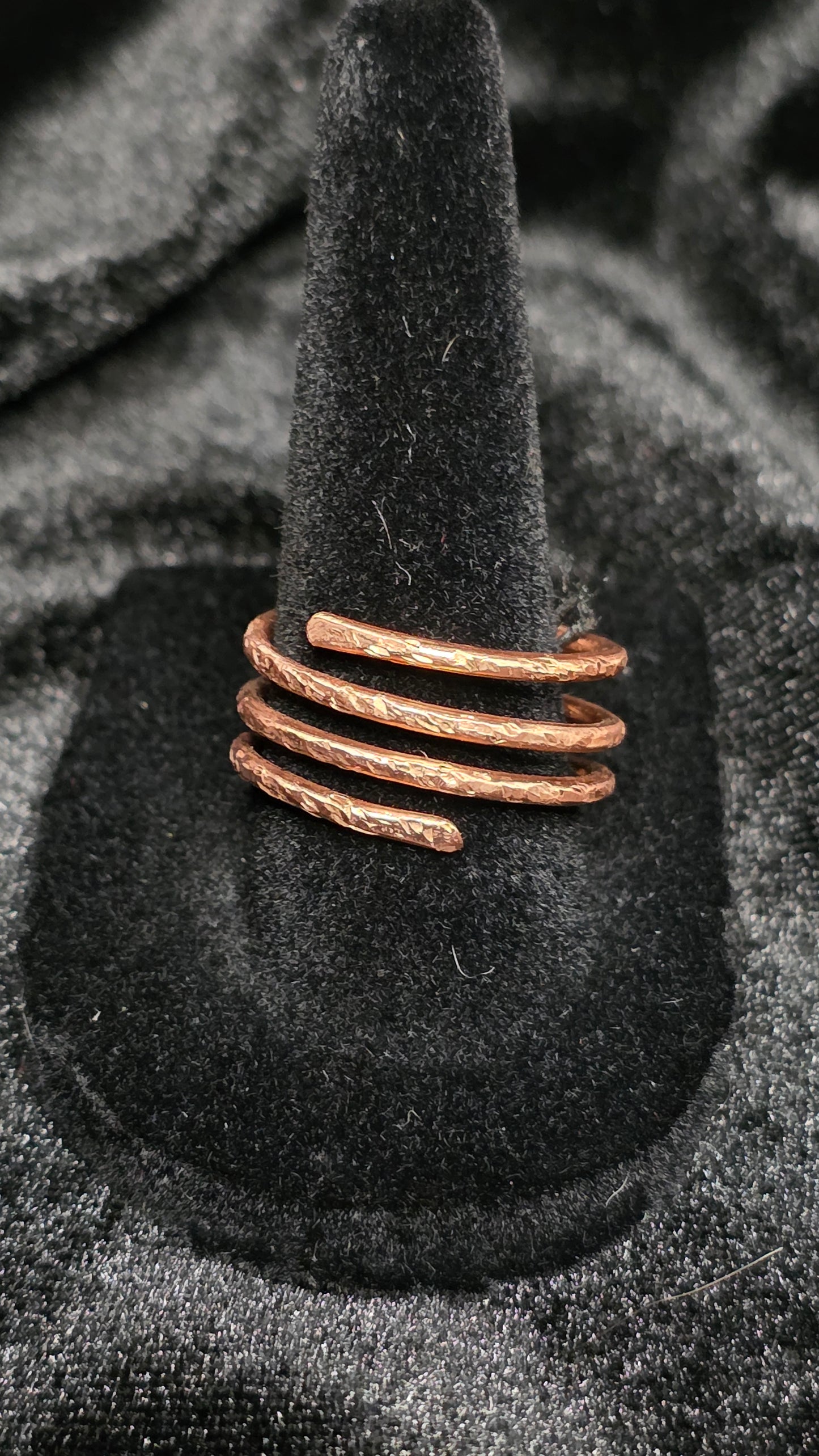 Hammered Copper ring Size 9.5