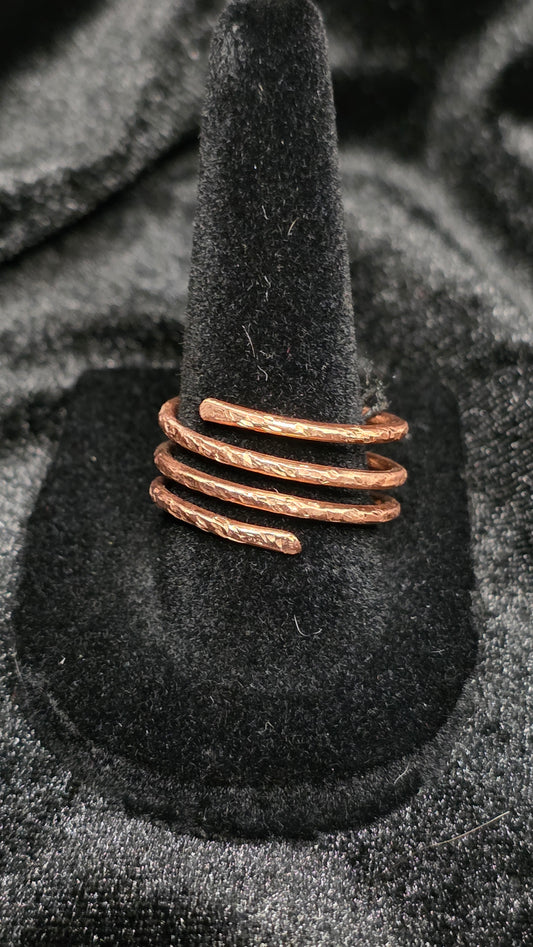 Hammered Copper ring Size 9.5
